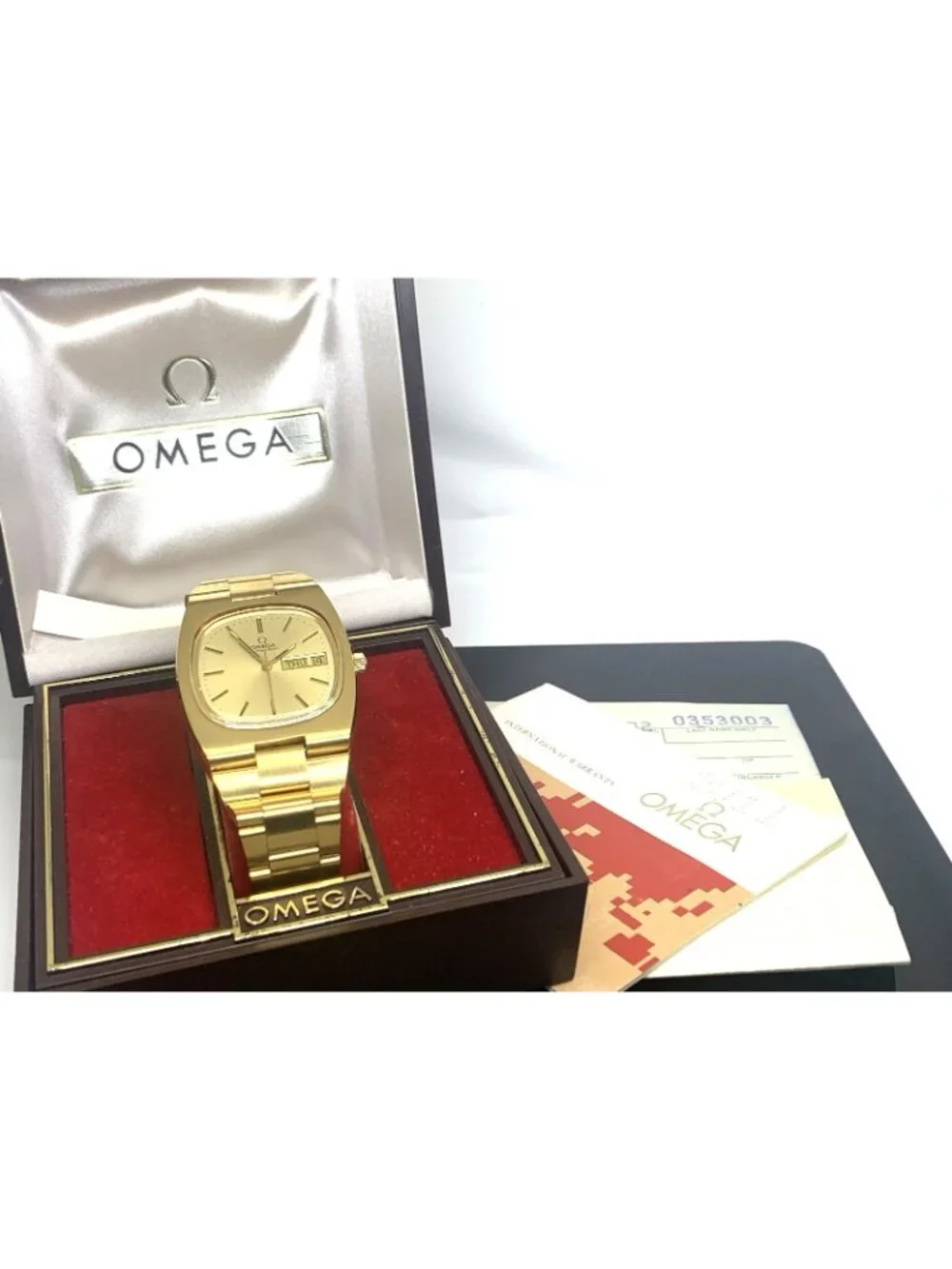 Omega 166.0192 Men's Watch 1020 Vintage Swiss Automatic Day Date Gold Steel 36mm
